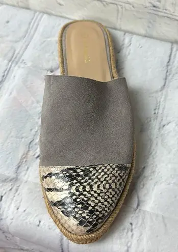 Kaanas  Melilla Snakeskin Print Espadrille Mule Slide Flat Shoes Size 7 - Image 9