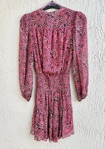 A.L.C Sari Silk Floral Long Sleeve V