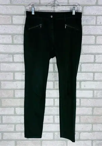 J. McLaughlin Baxter Zip Ankle Dark Green Skinny Jeans Size 6