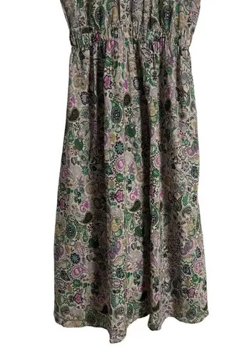 Zadig & Voltaire Karolina Ruffled Paisley Short Sleeve Midi Dress Size Small