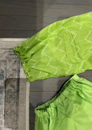 Indian kurta 3pc salwar kameez Embroidery Printed dress size L Color Green New Size L