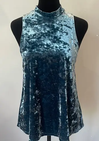 Arizona Jeans Velvet Sleeveless Top in crushed Blue medium