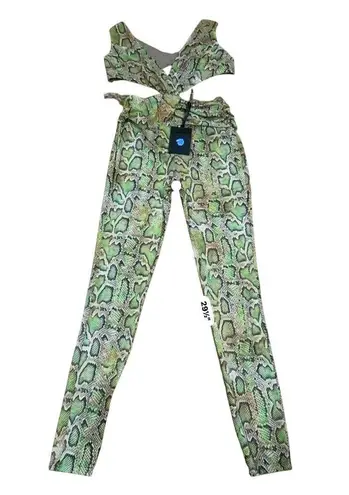 DUNDAS X REVOLVE Natasha Catsuit in Multi Snake Print XS Green