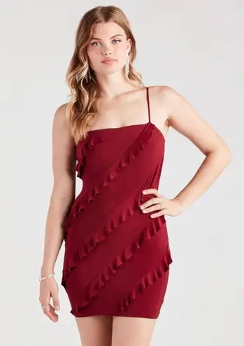 Windsor Slip on Ruffle Trim Dress