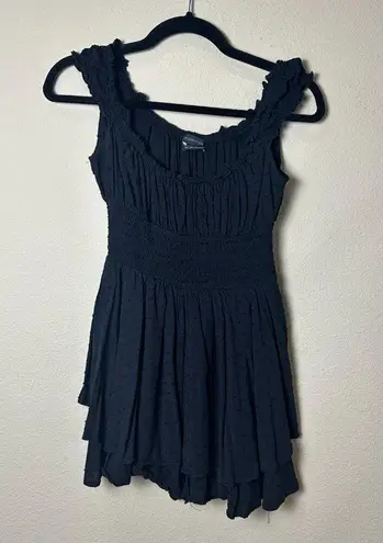 Urban Outfitters Swiss Dot Black Romper Size Small Shorts Skort