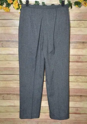 JM Collection Petite Gray Straight Leg Trousers Pants Size 10 10P Career Office