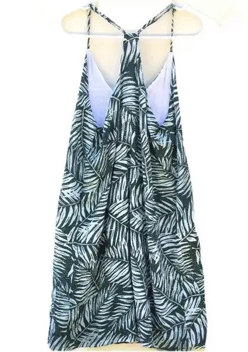 Lucca Couture Womens size small Green Leaf print Racerback V-neck dress