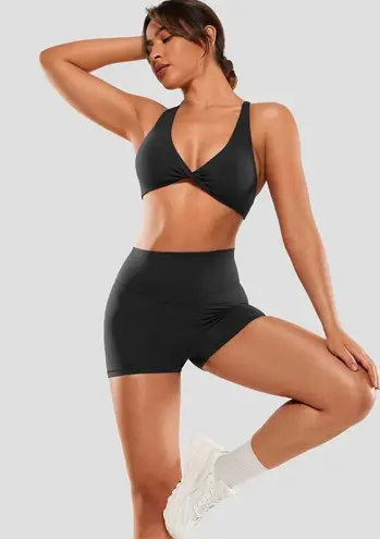 ✨VANTONIA Womens Scrunch Butt Biker Sz XS Shorts 2"✨ Black