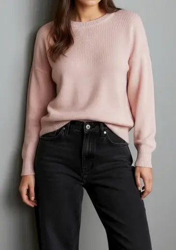 EMERSON FRY Carolyn Organic Cotton Sweater, Muted Clay Organic, Small Pink