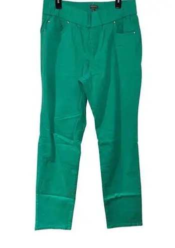 Jessica London GREEN PULL ON ELASTIC WAIST STRETCH JEANS SIZE 18W TALL