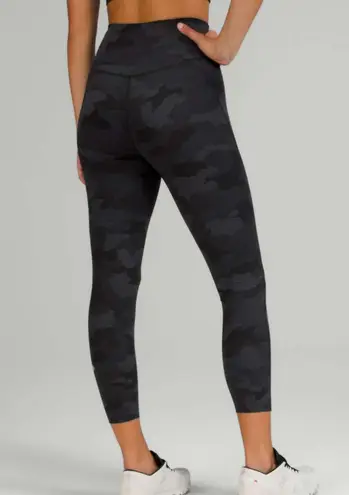 Lululemon Base Pace High-Rise Crop 23” Leggings in Heritage 365 Camo Deep Coal