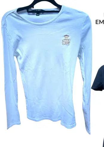 Ralph Lauren y2k Embroidered Logo Shirts BUNDLE 2 TOPS SMALL