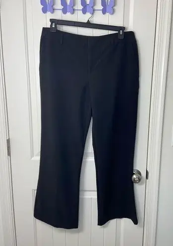 Covington NWOT Essentials women’s solid black flat front dress pants trousers 14