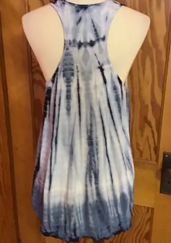 Tryst Hippie Chic Blue Tie Dye Tank Top