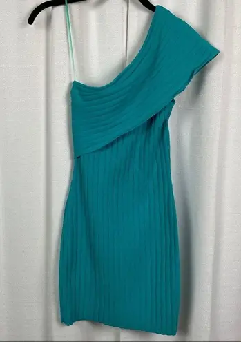 by the way. Revolve Teal Diana One Shoulder Mini Dress Sz.S