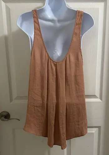 Treasure & Bond Women's Flowy Swing Blouse Tank Top size Small peach blush color