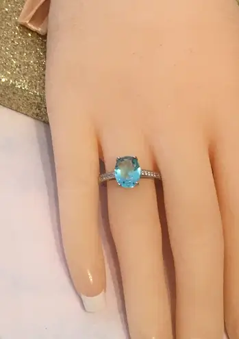 Ice Blue Ring, Size 8