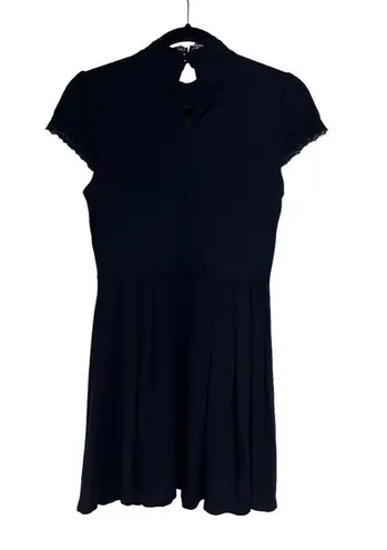 KILLSTAR Crescent Moon Mesh Cutout Fit & Flare Skater Dress Black Women’s Small