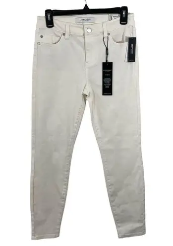 NWT Liverpool Ivory Cream Porcelain Hugger Piper Ankle Skinny Jeans Size 4 / 27 White
