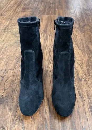 Valentino Garavani Valentino • Stretch-Suede Sock Boots ankle booties block heeled zip leather