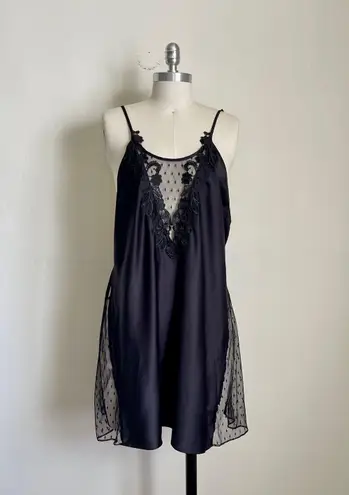 Flora Nikrooz Flora By Black Mesh Slip Dress