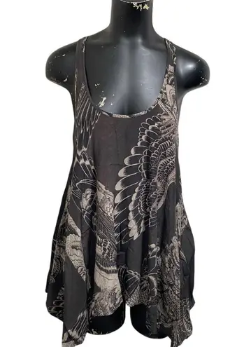 AllSaints Silk Racerback Aline Tunic Top Size 4 Gray - Image 1
