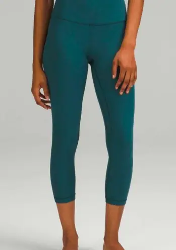 Lululemon  align green jasper Ribbed high rise crop leggings size 12 - Image 5
