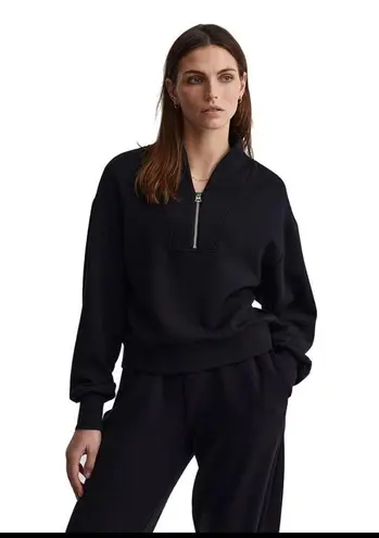 Varley Davidson Womens Half Zip Sweatshirt black size medium