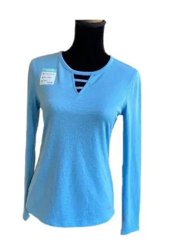 Reel Legends Womens Top Size XS Freeline Light Blue Long Sleeve NEW