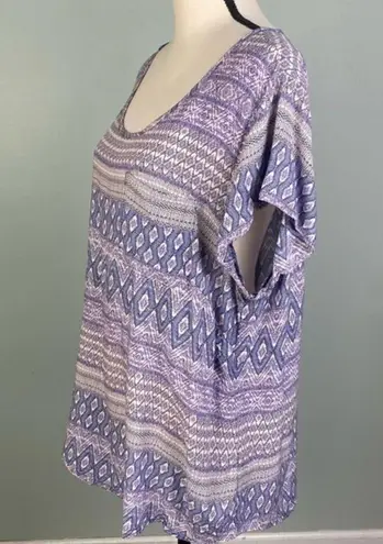 Adrienne Vittadini purple rayon cap sleeves “t-shirt” in size 2X. EUC