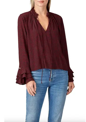 Cleobella Phoebe Ruffle Floral Top Size XS Flowy Boho Whisigoth Office Girly