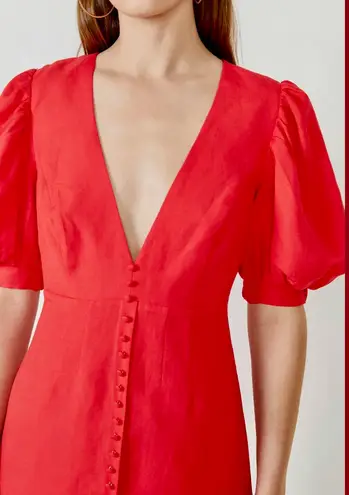 Bardot Tallulah Mini Dress Fire Red Size 10L Nwt