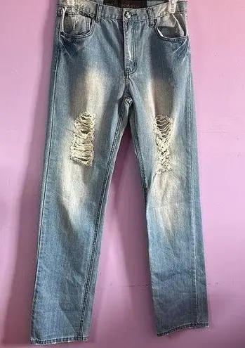 One Teaspoon  Light Blue Distressed Jeans Size 10 x 28