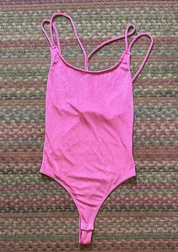 Elodie NWT BUBBLEGUM PINK STRAPPY THONG BODYSUIT