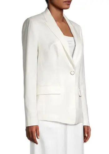 Milly Alexa Twill White Single Breasted Blazer Jacket Size 0