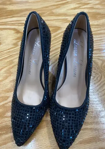 Lauren Lorraine Dazzle Women's Rhinestone Embellished Pointed Toe Heels 6.5 S16