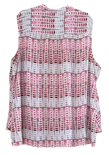 Alfani (R) Plus Size Womens Sleeveless Wrap Top 24W Pink Lightweight Flowy EUC
