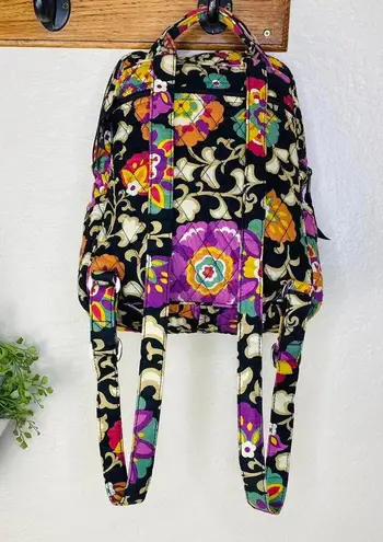 Vera Bradley Colorful Floral Geometric Quilted Hippie Backpack