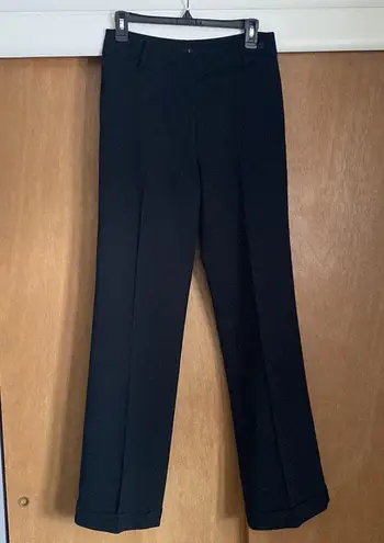 Femme De Carriere button tab cuffed black trousers, size XS