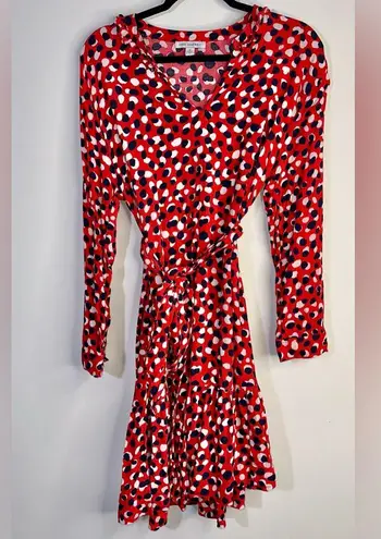 EUC FREE ASSEMBLY red dress with belt tie