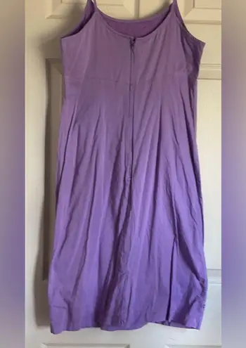 Vintage Y2K Mossimo Dress with Spaghetti Straps and Embroidered bottom Purple Size L