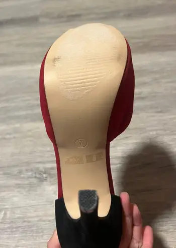 Boutique Red And Black Formal Stilettos