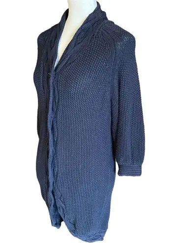 Calvin Klein Jeans  Black Long Cardigan Knitted Button Up Size M