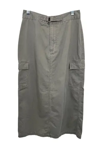Maurice's Vintage Y2K Cargo Skirt Midi Utility Pockets Casual Khaki Green Size 4