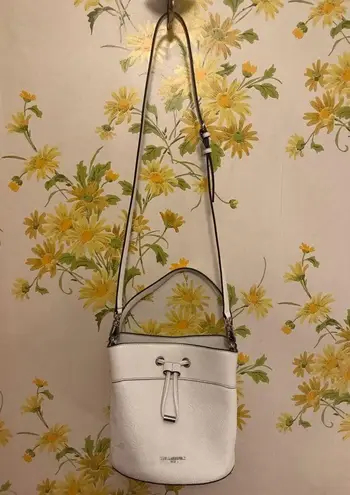 Karl Lagerfeld Paris Adele Bucket bag in off white