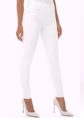 Liverpool Women's Gia Glider Ankle Skinny Pull On Jeans White Size 10