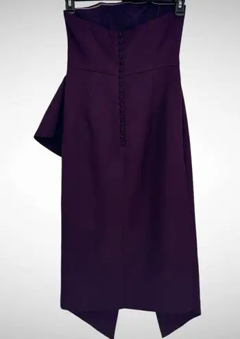 Elliatt  Reception Cascade Ruffle Strapless Cocktail Dress Size Medium 6 Purple