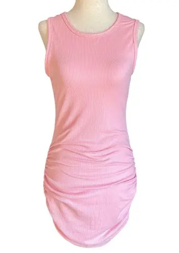 Olivia Rae Livi Ribbed Side Ruched Tshirt Dress