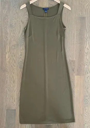 Ann Taylor Vintage  Olive Square Neck Maxi Dress