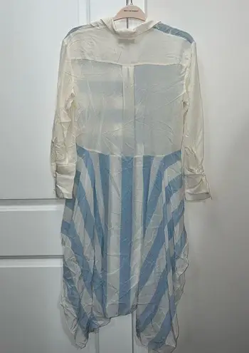 Tommy Hilfiger  White & Blue Striped Star Printed Shirt Dress Size 8 US $490